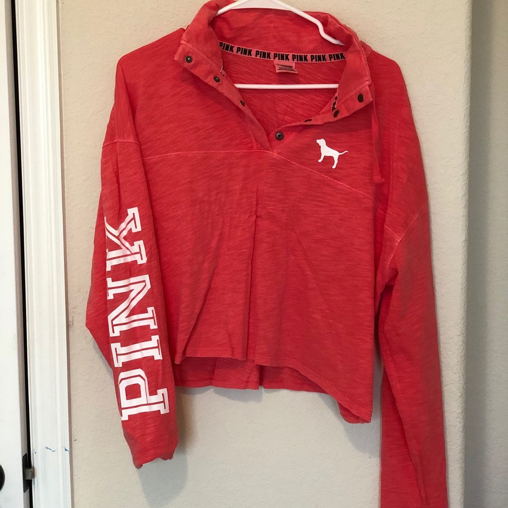 PINK Victoria’s Secret Long Sleeve Crop Top